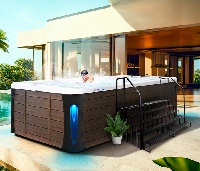 Calspas hot tub being used in a family setting - Waco